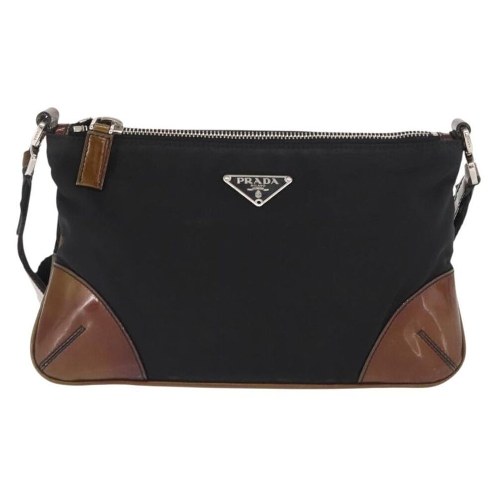 Prada Vintage Tessuto Black Nylon Shoulder Bag Bag